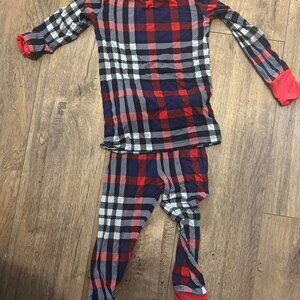 Bums & Roses 2 Piece Pajama Set Checkmate Print